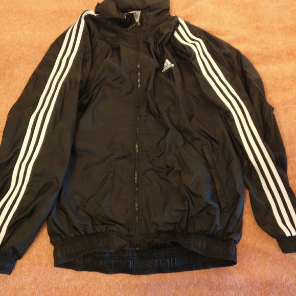 adidas jacket black and brown